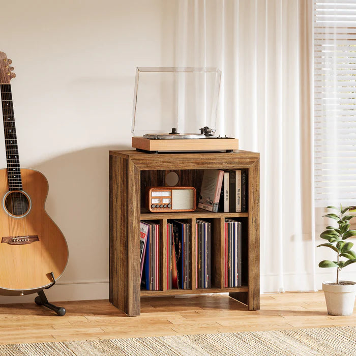 Tribesigns Support pour tourne-disque, Meuble de rangement pour disques vinyles