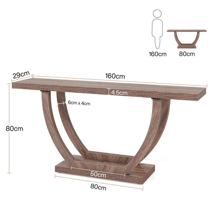 Tribesigns Console d'entrée, Table console étroite et longue en bois robuste