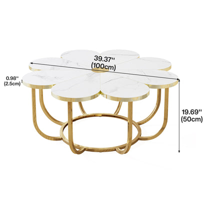 Tribesigns Table basse, Table centrale moderne en forme de fleur