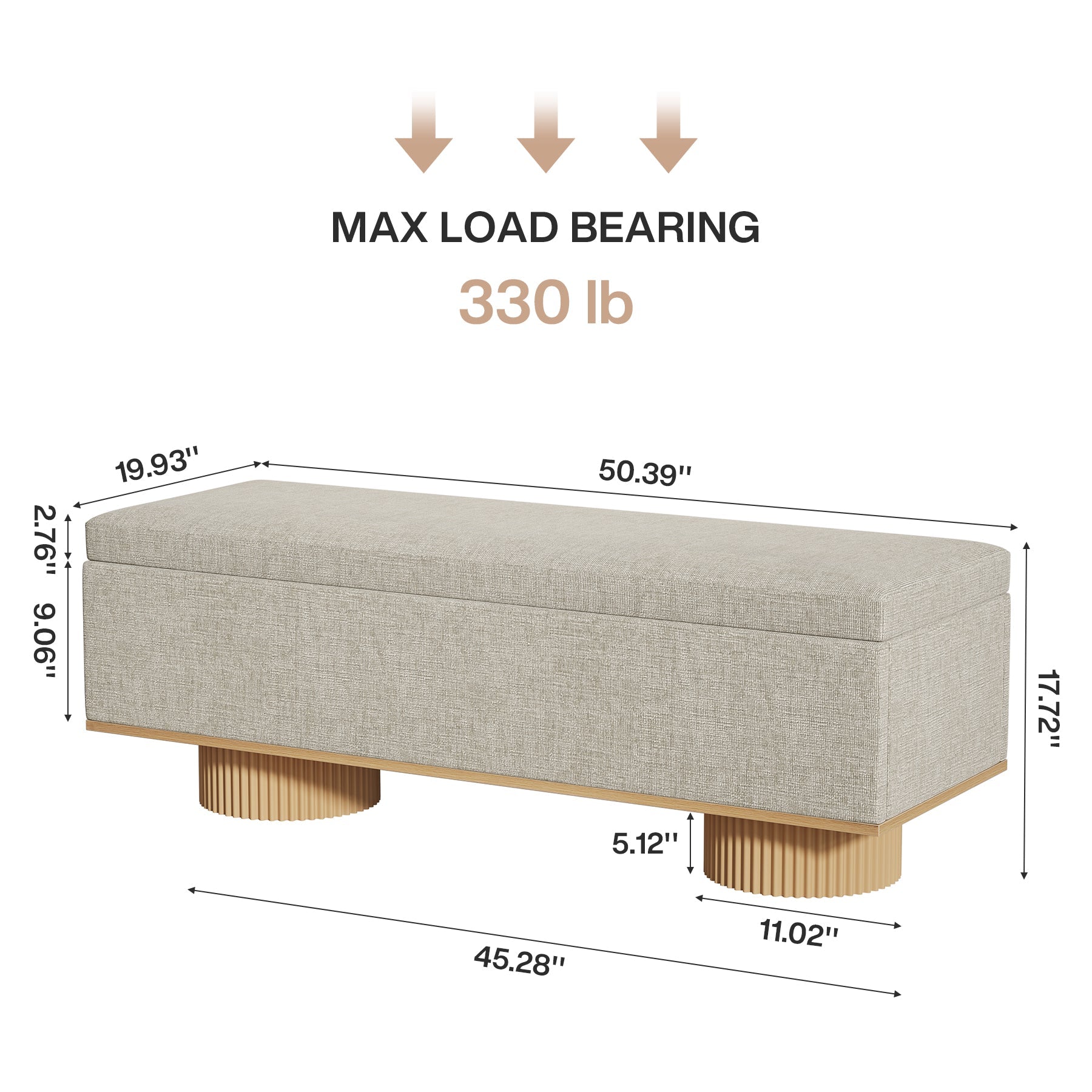 Banc à chaussures de 128 cm, Banc d'entrée rembourré avec rangement pliable
